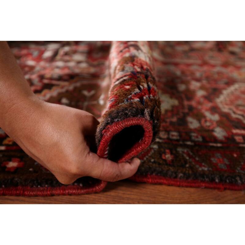 Blue Heriz Vintage Persian Area Rug Handmade Wool Carpet - 9'3" x 12'10"