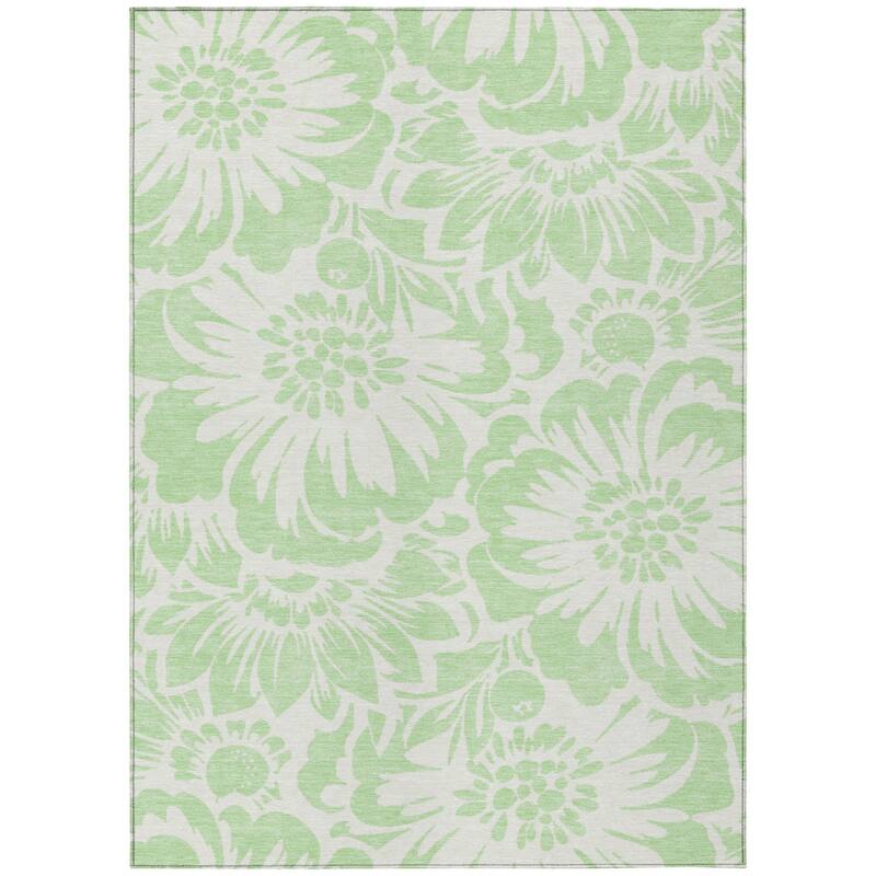 Sana Graceful Floral Weather Resistant Versatile Elegance Runner Outdoor Rug