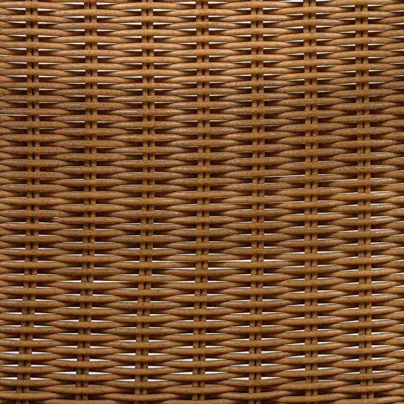 Outdoor Dining Chairs Set Of 2,Teak Color Acacia Wood Frame,Pe Wicker,Waterproof Cushion,Ideal For Patios,Gardens
