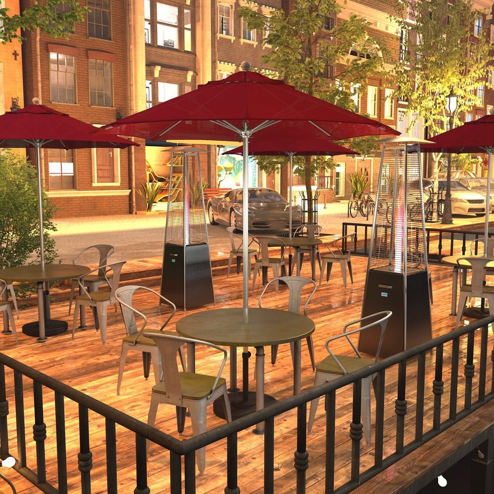 California Umbrella 7.5' Rd. Aluminum Frame, Fiberglass Rib Market Umbrella, Push Open,Anodized Silver Finish, Olefin Fabric