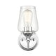 preview thumbnail 2 of 15, Millennium Lighting Ashford 1 Light Bathroom Wall Sconce with Clear Glass Shade in Multiple Finishes