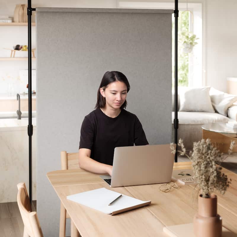 Umbra Anywhere Expandable Room Divider, Tension Curtain Rod, 3666