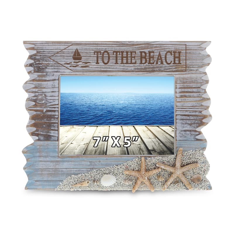 CoTa Global Coastal Horizon "To The Beach" Nautical Picture Frame - 10.75 x 8.5 x 0.65 inches