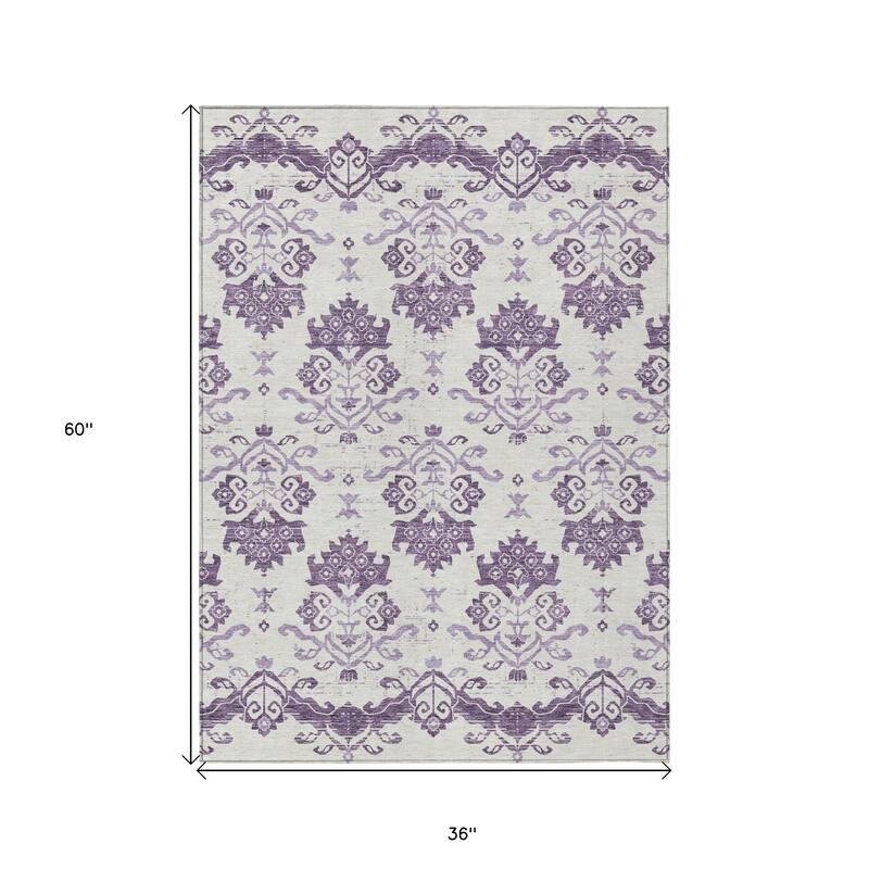 HomeRoots Oriental Transitional Rectangle Outdoor Rug