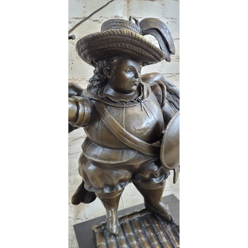 Fancy Large Archangel With Hat By Fernando Botero Bronze Sculpture Figurine
