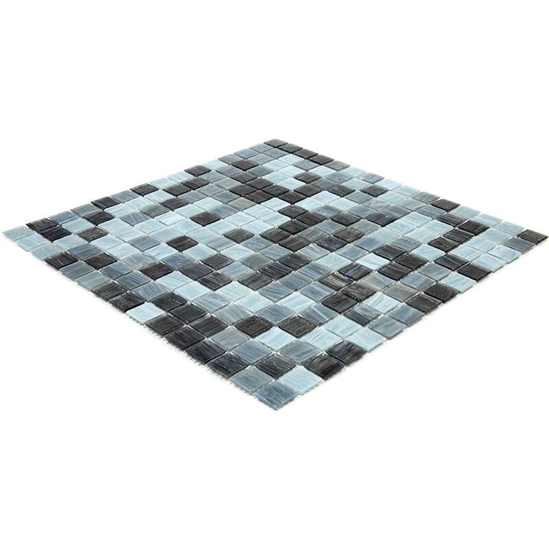 Apollo tile 12" x 12" Mingles Glossy Dark Gray Glass Tile (20 sq ft/case) - 20 Pack