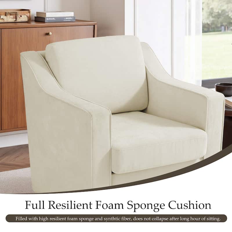 Modern Swivel Upholstered Armchair Accent chair Set of 2