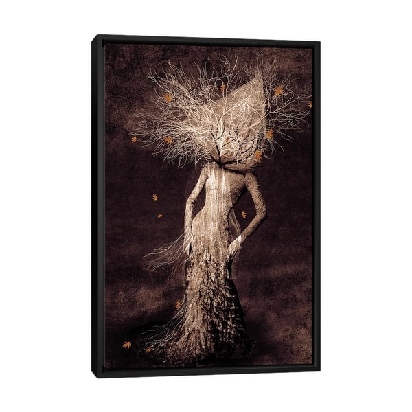 slide 2 of 9, iCanvas "Dark Portrait In Autumn" by Viviana Gonzalez Framed Canvas Print Black - 40x26