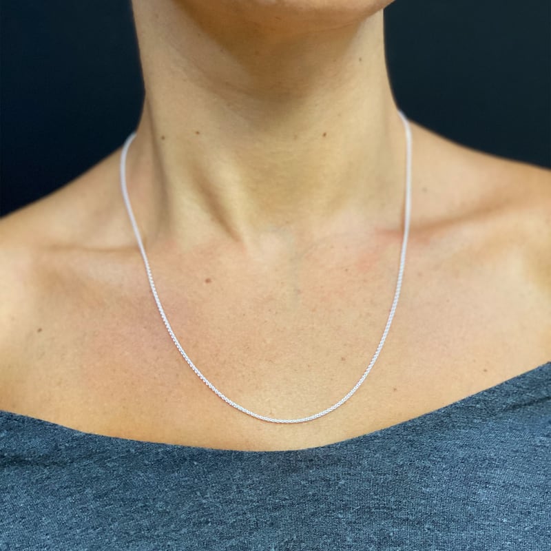 Fremada Italian Sterling Silver 1.5mm Round Wheat Chain (14-36 Inch)