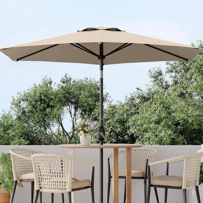 9FT UV Protection Patio Table Umbrella Outdoor for Garden, Pool, Deck, Backyard - Tan