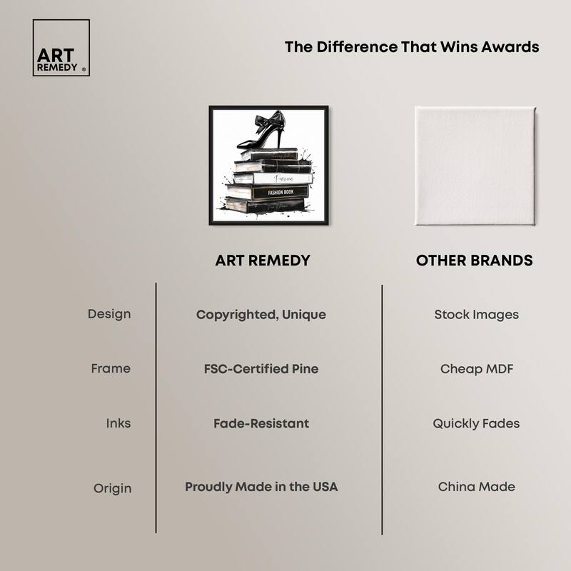 Classic Book Stack Canvas by Art Remedy