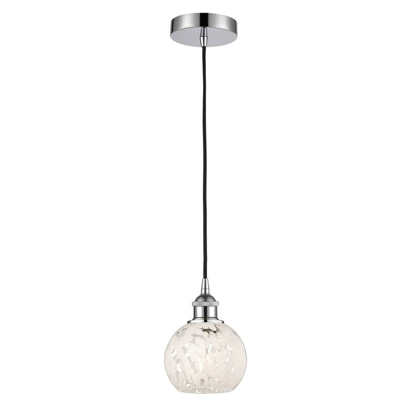Innovations Lighting 616-1P 8 6 White Mouchette Pendant White