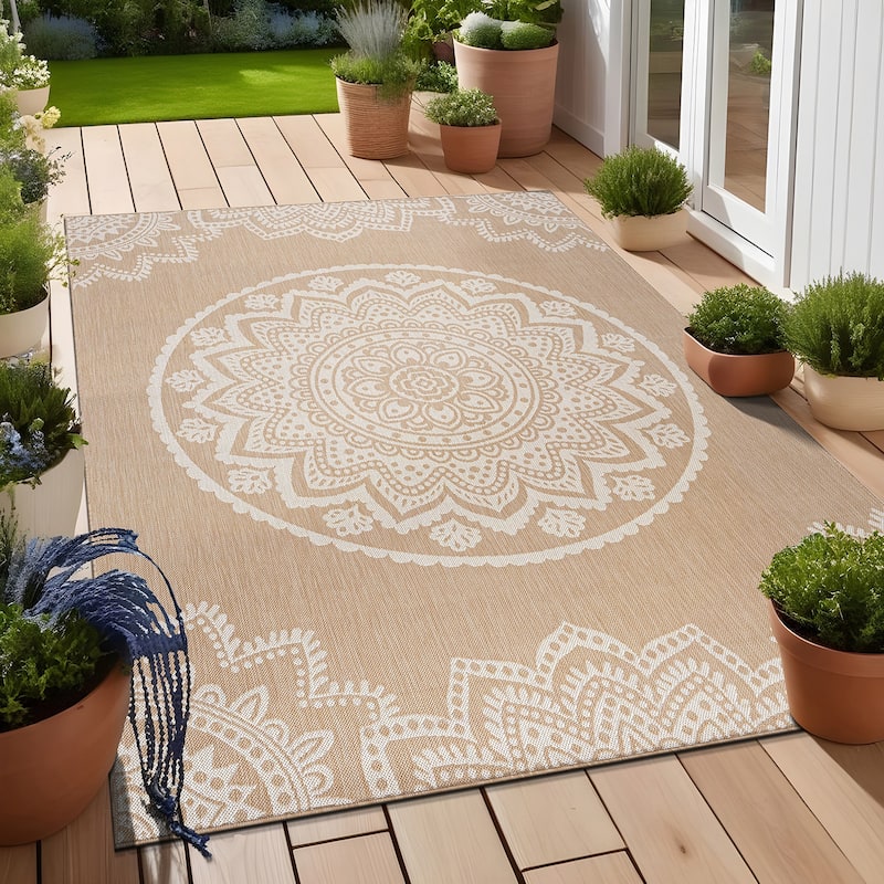 Beverly Rug Waikiki Insignia Modern Indoor Outdoor Rug