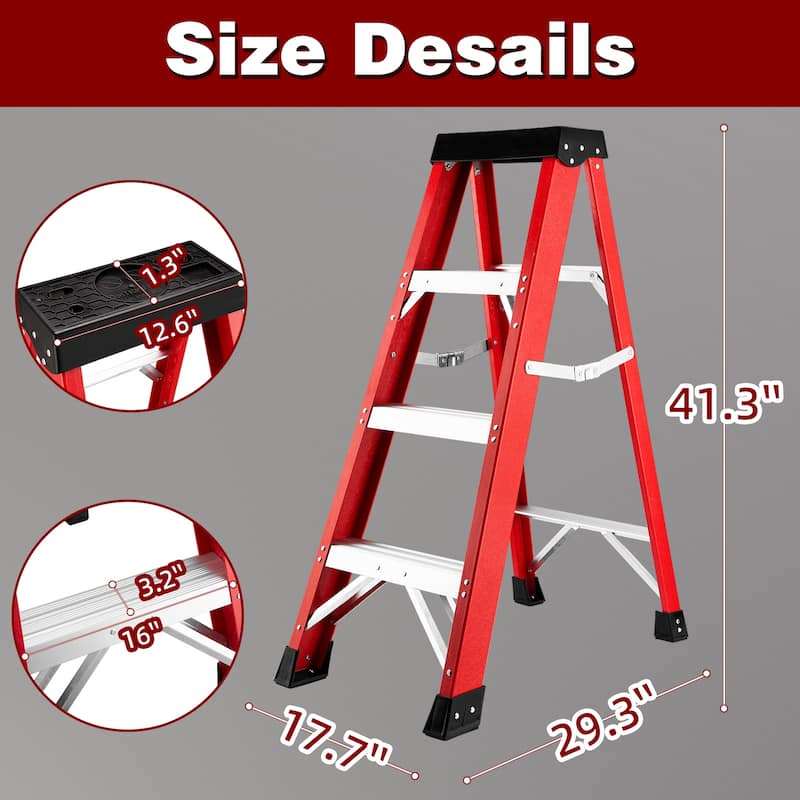 Fiberglass ladder, Stepladder For Electrical Engineering ladder Construction insulation ladder with a capacity of 330 pounds