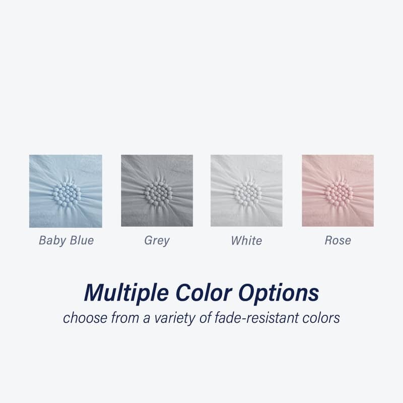 Home Essential Stylish Extra Plush Ultra Soft 3D Hand Embroidered Floral Pintuck Bedding Comforter Set