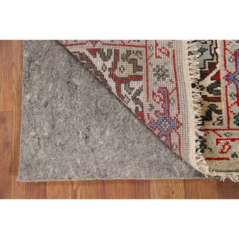 Gray Heriz Serapi Indian Foyer Rug Hand-Knotted Wool Carpet - 2'0" x 3'0"