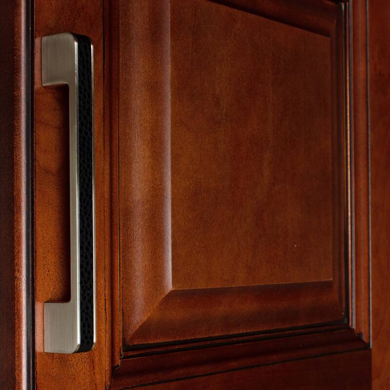 5 in. Center Embossed Leather Strip Pulls(Pack of 5)