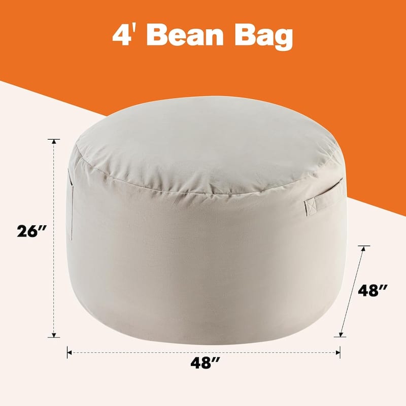Bean Bag Chair, Oversized Beanbag for Gaming Reading Foam Filled Couch with Removable Cover for Living Room Bedroom College Dorm