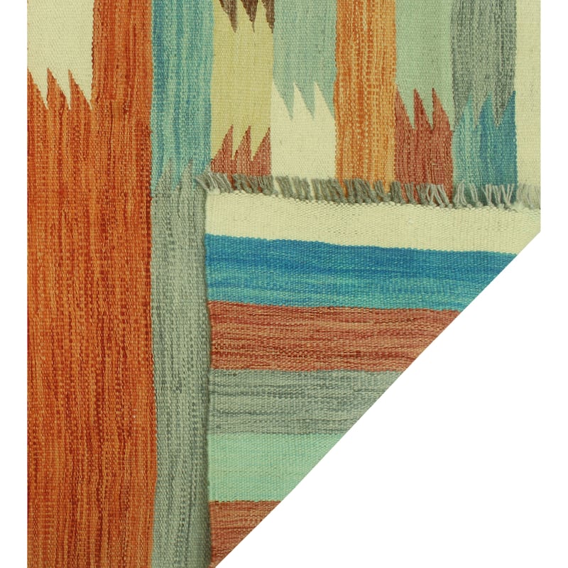 Winchester Flatweave Adron Rust/Ivory Rug - 6'4" x 9'8"