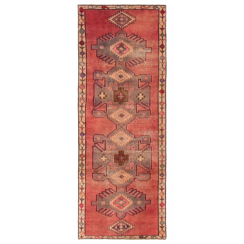 ECARPETGALLERY Hand-knotted Konya Anatolian Copper Wool Rug - 3'5 x 9'5 - Copper - 3'5 x 9'5