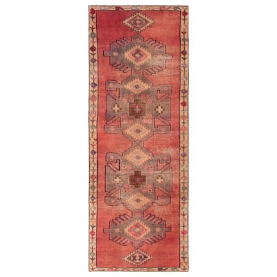 ECARPETGALLERY Hand-knotted Konya Anatolian Copper Wool Rug - 3'5 x 9'5