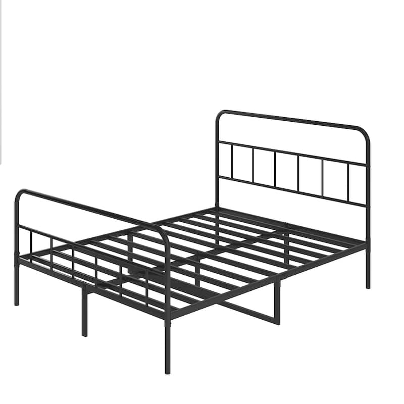 Metal Platform Bed frame with Headboard