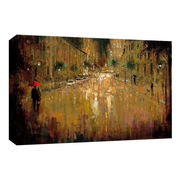 PTM Images 9-148027 PTM Canvas Collection 8" x 10" - "Brownstone Romance" Giclee Couples Art Print on Canvas