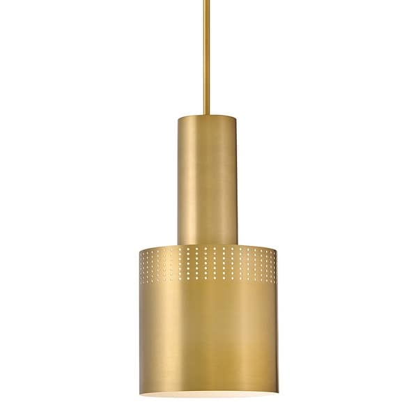 slide 1 of 1, Lark 83687 Casey 9" Wide Mini Pendant Lacquered Brass