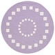 preview thumbnail 8 of 10, SAFAVIEH Handmade Kids Aybuke Geometric Wool Rug 3' Round - Purple/Ivory - Round