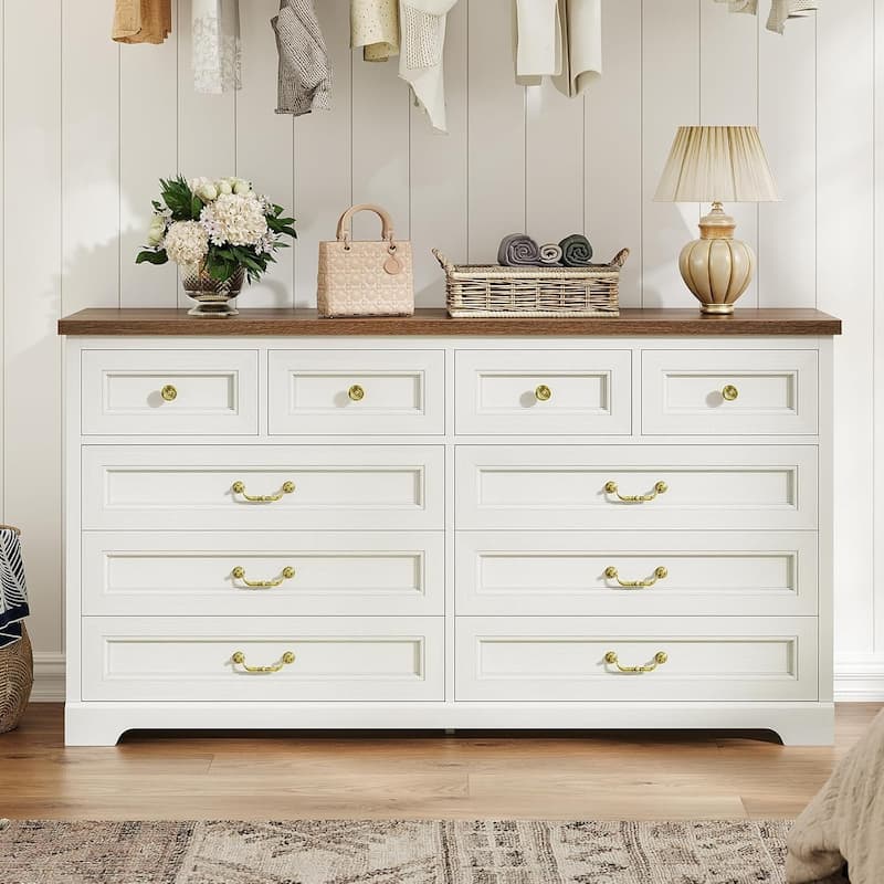 Farmhouse Drawers Dresser for Bedroom Storage Dressers Organizer