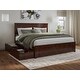 preview thumbnail 65 of 157, AFI Nantucket Platform Bed with Matching Footboard & Storage Drawers Walnut - King