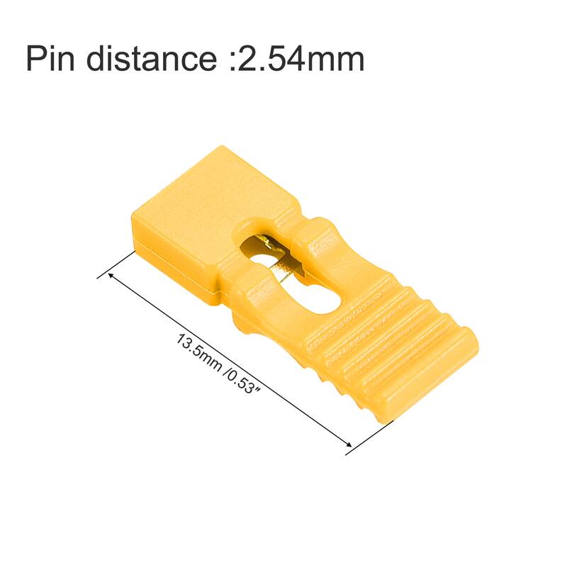 30pcs 2.54mm Jumper Cap Lengthened Short Circuit Connection Cap Yellow - Yellow