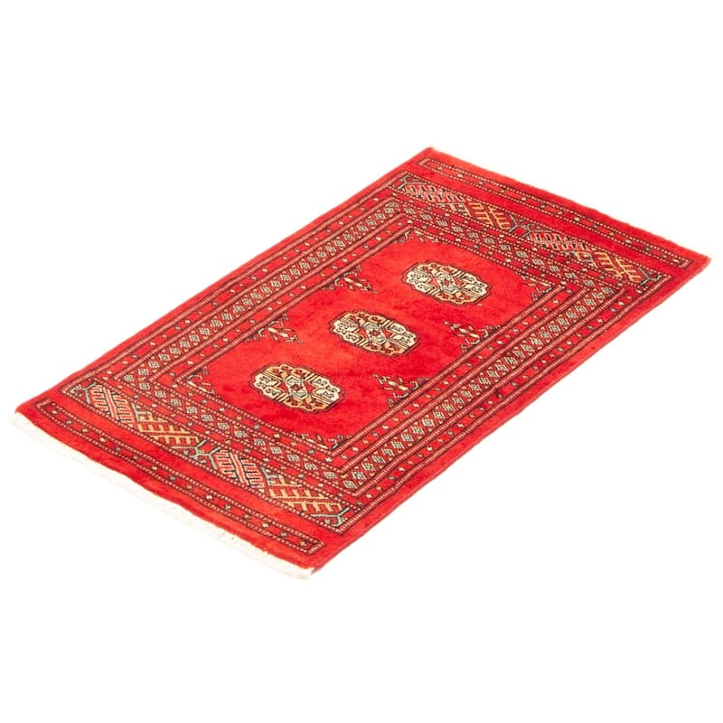 ECARPETGALLERY Hand-knotted Finest Peshawar Bokhara Red Wool Rug - 2'0 x 3'4