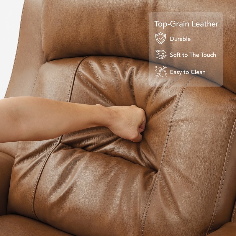 Anya Power Genuine Leather Recliner Chair Lay Flat Recliner
