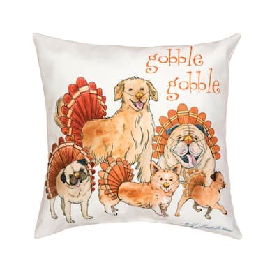 The Gobblers Printed 18 Inch Accent Decorative Accent Throw Pillow