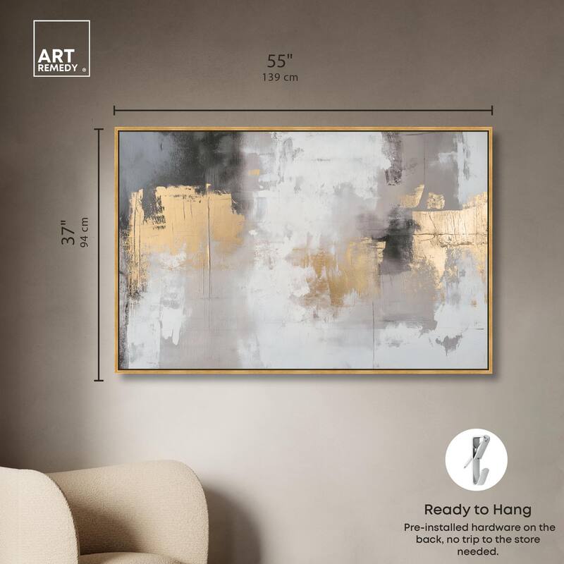 Gilded Gray I Canvas by Art Remedy