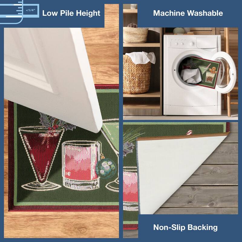 Liora Manne Esencia Let's Get Jolly Indoor/Outdoor Mat