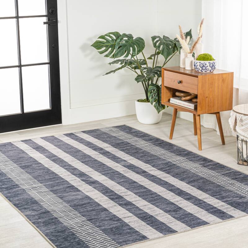 JONATHAN Y Timantii Bohemian Medallion Textured Weave Machine Washable Area Rug