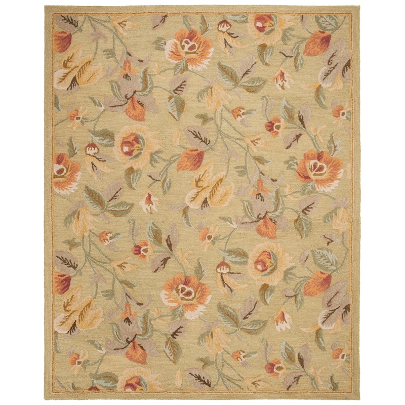 SAFAVIEH Handmade Blossom Donus Modern Floral Wool Rug