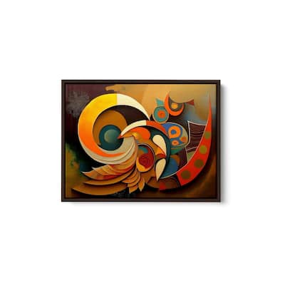 Amrita Sen Swirl Premium Canvas - Walnut Frame
