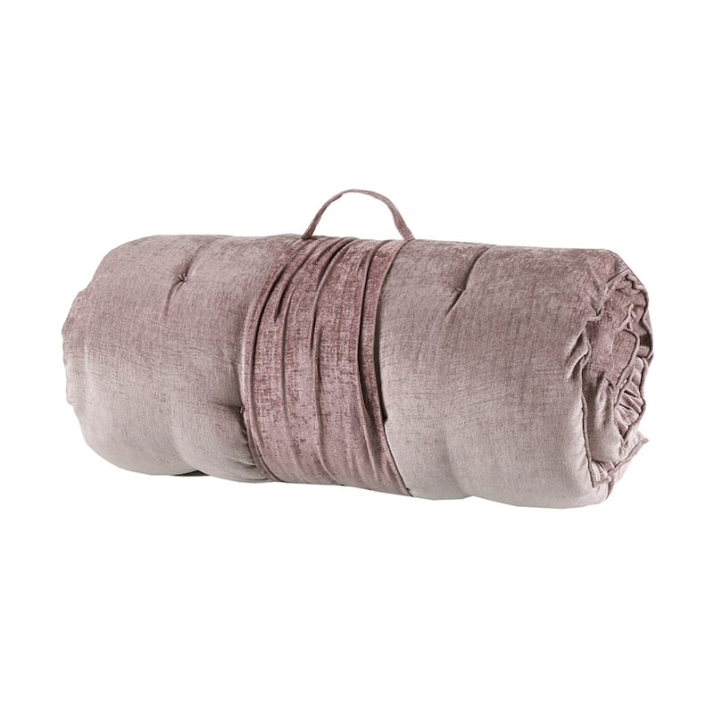 Poly Chenille Lounge Floor Pillow Cushion - Blush
