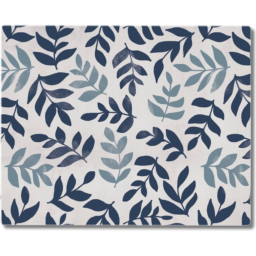 Meadow Leaf Floral 3mm Heat Tolerant Tempered Glass Cutting Board 15” x 12” Manufactured in the USA Dishwasher Safe