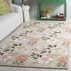 preview thumbnail 8 of 54, SAFAVIEH Hand-Tufted Blossom Kierston Modern & Contemporary Wool Rug 6' Square - Sage/Ivory - Square