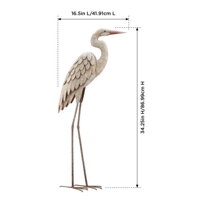 Standing Art LG - Egret - 16.5"x8.25"x34.25"