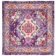 preview thumbnail 48 of 164, SAFAVIEH Monaco Lillie Boho Medallion Distressed Area Rug 5' Square - Violet/Fuchsia