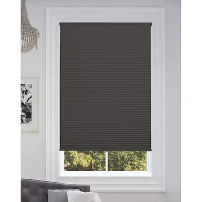 BlindsAvenue Cordless Blackout Cellular Honeycomb Shade, 9/16" Single Cell, Anthracite