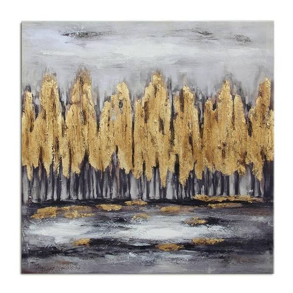 Shop Kanstar Canvas Wall Art Abstract Aspen Tree Giclee Print