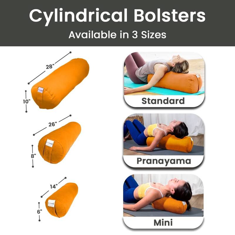 Sol Living Cylindrical Cotton Yoga Bolster