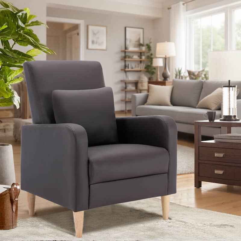 Fabric/Leather Modern Accent Chairs with Lounge Seat