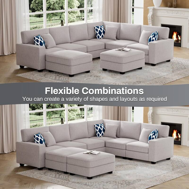 8PCS Modular Flexible Combination Sectional